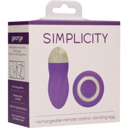 GEORGE HUEVO VIBRADOR CONTROL REMOTO MORADO - 002