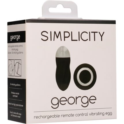 GEORGE HUEVO VIBRADOR CONTROL REMOTO NEGRO - 002