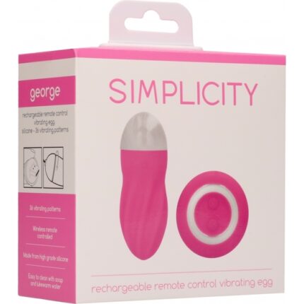 GEORGE HUEVO VIBRADOR CONTROL REMOTO ROSA - 002