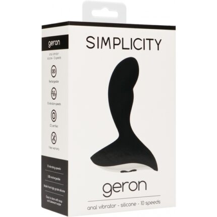 GERON VIBRADOR ANAL - NEGRO - 002
