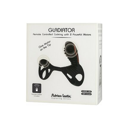GLADIATOR ANILLO PARA EL PENE CON CONTROL REMOTO - NEGRO - 002