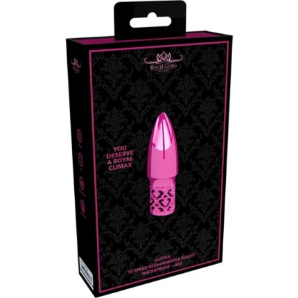GLITTER - RECHARGEABLE ABS BULLET - ROSA - 002