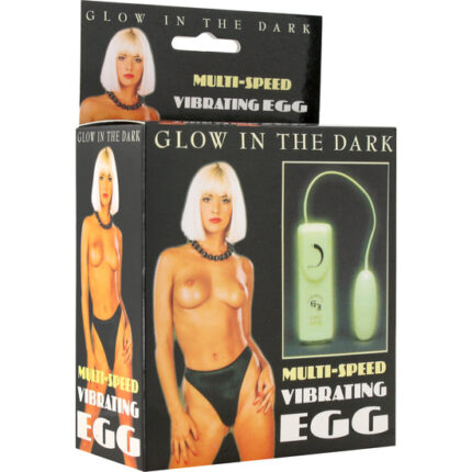 GLOW IN THE DARK - HUEVO VIBRADOR CON MANDO - 002