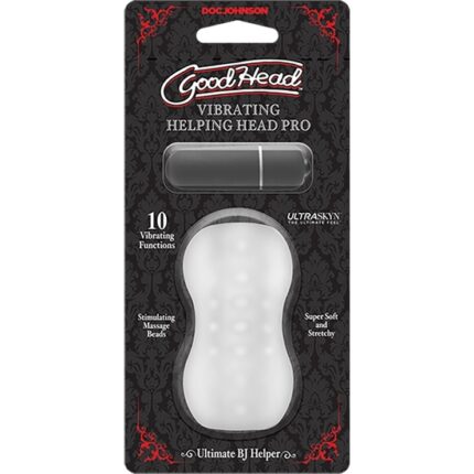 GOODHEAD - MASTURBADOR VIBRADOR HELPING  HEAD PRO - FROST - 002