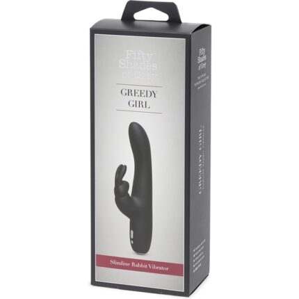 GREEDY GIRL SLIMLINE CONEJITO VIBRADOR - NEGRO - 002