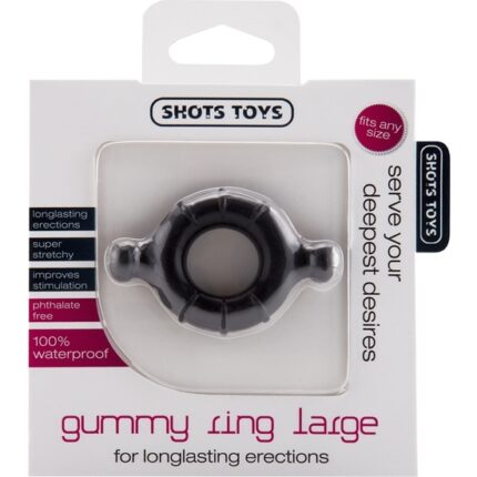 GUMMY RING - GRANDE - NEGRO - 002