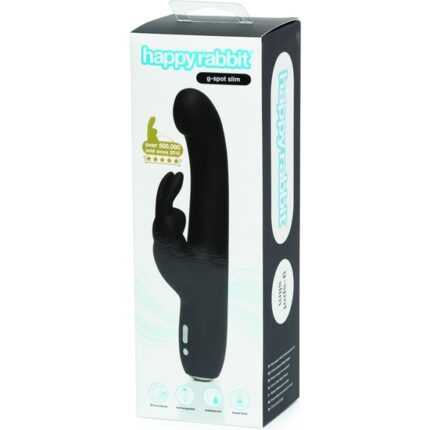 HAPPY RABBIT SLIMLINE G-SPOT - VIBRADOR RAMPANTE NEGRO - 002