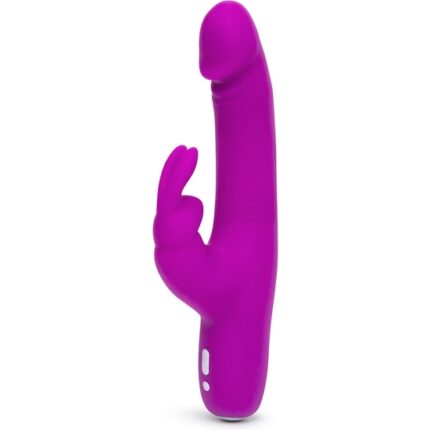 HAPPY RABBIT SLIMLINE REALISTIC - VIBRADOR RAMPANTE MORADO - 001