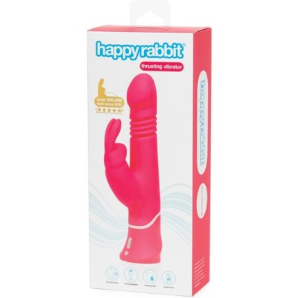 HAPPY RABBIT THRUSTING REALISTIC - VIBRADOR RAMPANTE ROSA - 002