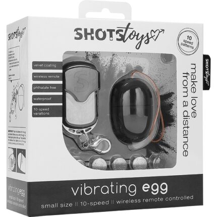 HUEVO VIBRADOR 10 VELOCIDADES CONTROL REMOTO NEGRO PEQUEÑO - 002