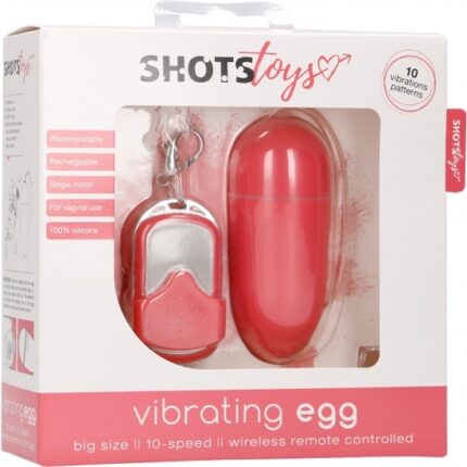 HUEVO VIBRADOR 10 VELOCIDADES CONTROL REMOTO ROSA GRANDE - 002