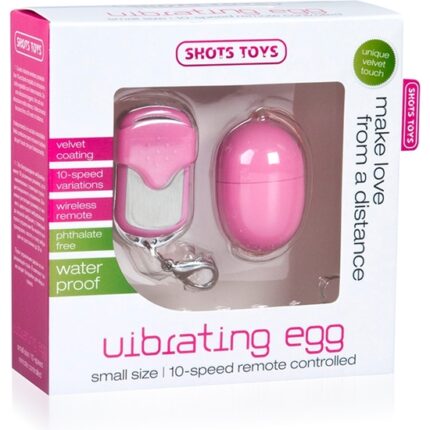 HUEVO VIBRADOR 10 VELOCIDADES CONTROL REMOTO ROSA PEQUEÑO - 002