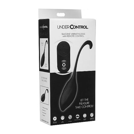 HUEVO VIBRADOR CONTROL REMOTO DE SILICONA - NEGRO - 002
