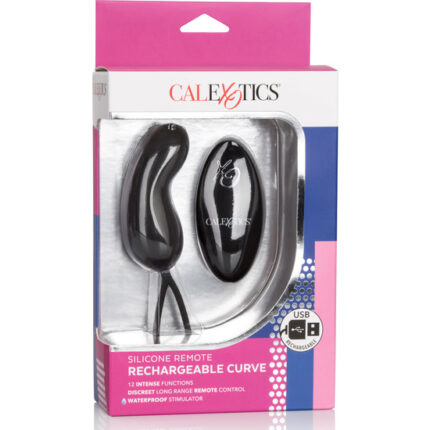 HUEVO VIBRADOR DE SILICONA CON MANDO NEGRO RECARGABLE - 002