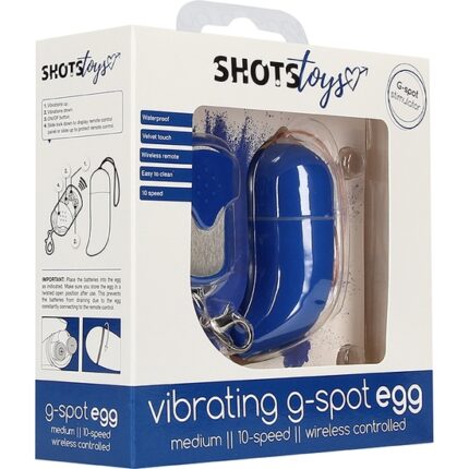 HUEVO VIBRADOR INALÁMBRICO PUNTO G - GRANDE - AZUL - 002