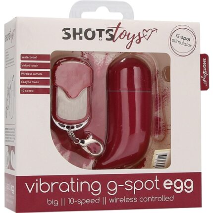 HUEVO VIBRADOR INALÁMBRICO PUNTO G - GRANDE - ROJO - 002