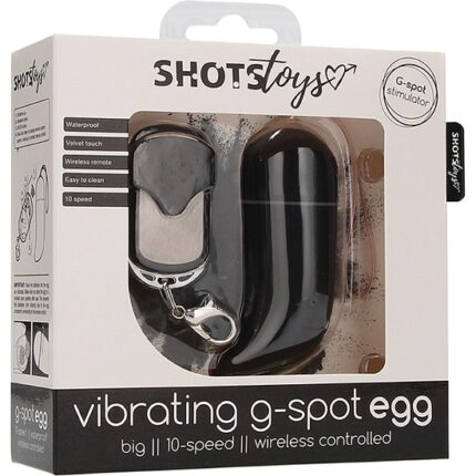 HUEVO VIBRADOR PUNTO-G INALAMBRICO GRANDE NEGRO - 002