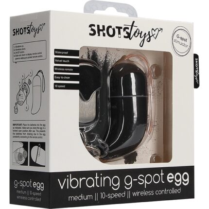 HUEVO VIBRADOR PUNTO-G INALAMBRICO MEDIANO NEGRO - 002
