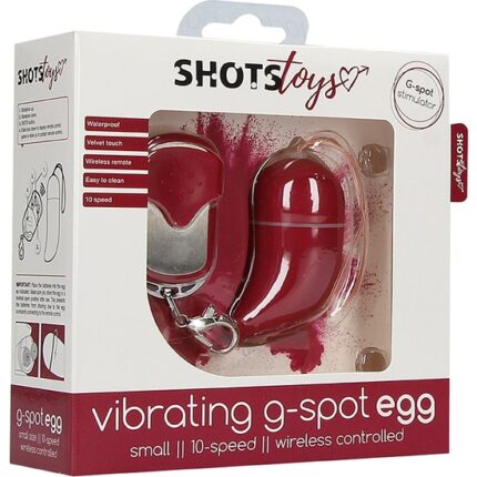 HUEVO VIBRADOR PUNTO G INALÁMBRICO - PEQUEÑO - ROJO - 002