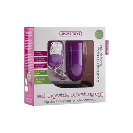HUEVO VIBRADOR RECARGABLE 10 VELOCIDADES MORADO - 002
