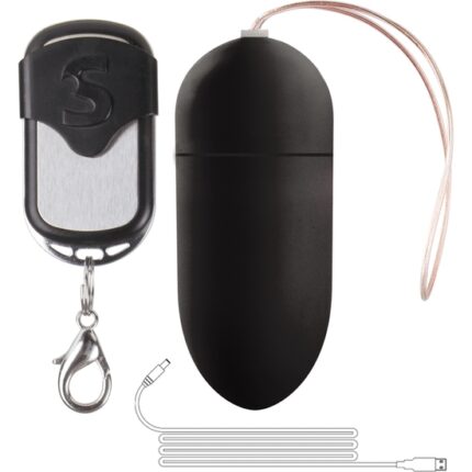 HUEVO VIBRADOR RECARGABLE 10 VELOCIDADES NEGRO - 001