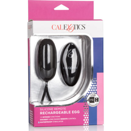 HUEVO VIBRADOR RECARGABLE NEGRO - 002