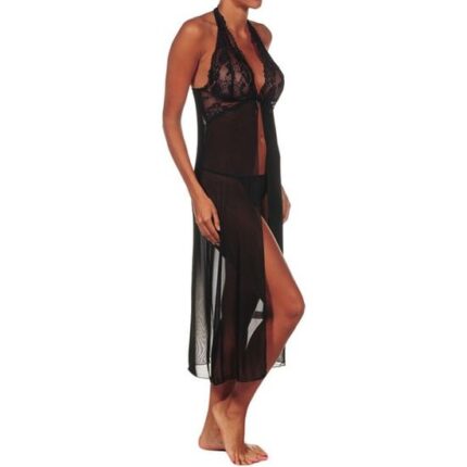 INTIMAX CAMISÓN LAIN NEGRO - 001