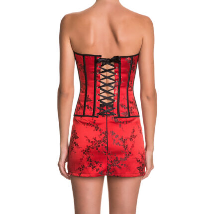 INTIMAX CORSET ROJO CON FALDA DE TUBO A JUEGO - 002