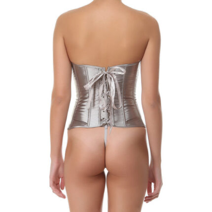 INTIMAX SILVER CORSET PLATEADO CON LENTEJUELAS - 002