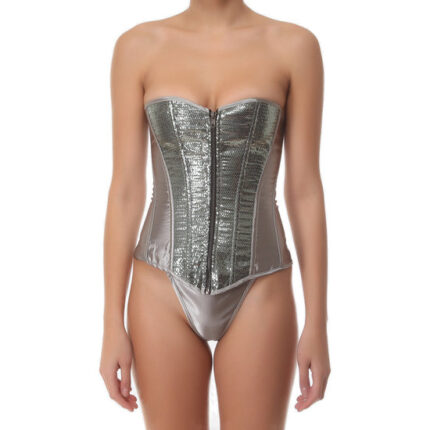 INTIMAX SILVER CORSET PLATEADO CON LENTEJUELAS - 001