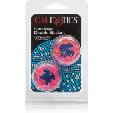ISLAND RINGS ANILLOS DOBLES ROSA - 002