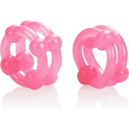 ISLAND RINGS ANILLOS DOBLES ROSA - 001