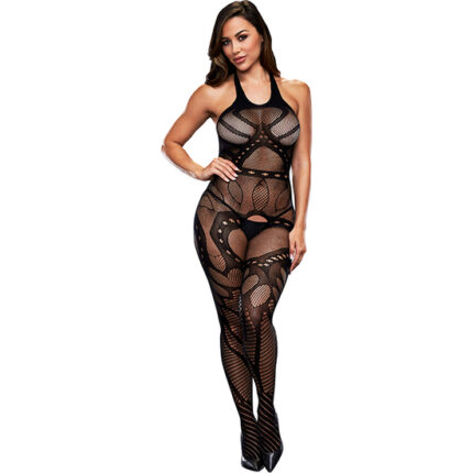 JACQUARD BODY ENCAJE - NEGRO - 001