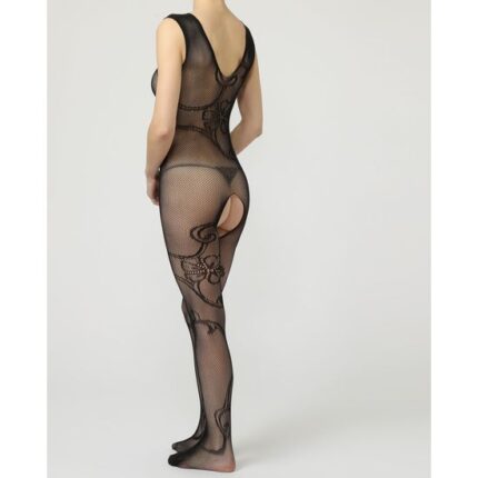 JACQUIE & MICHEL: BABYDOLL EN TELA RED NEGRO - 002