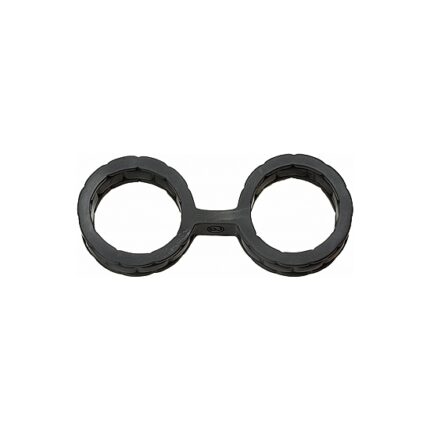 JAPANESE BONDAGE - ESPOSAS DE SILICONA GRANDES- NEGRO - 001
