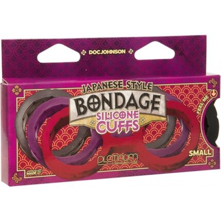 JAPANESE BONDAGE - ESPOSAS DE SILICONA PEQUEÑAS - NEGRO - 002