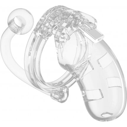 JAULA MASCULINA CON PLUG 9CM - TRANSPARENTE - 001