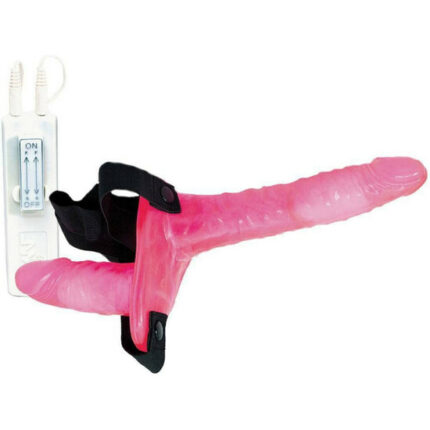 JOYRIDE DUO - ARNÉS PENE VIBRADOR DOBLE PENETRACIÓN ROSA - 001