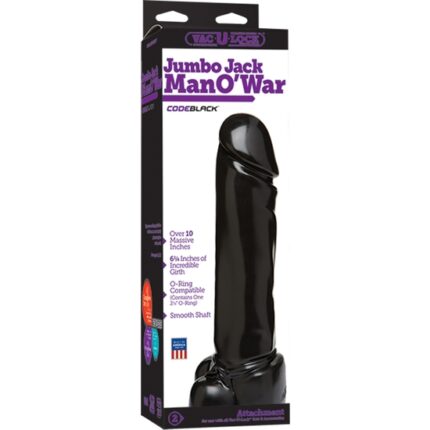 JUMBO JACK - PENE REALISTICO NEGRO - 002