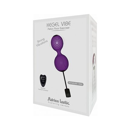 KEGEL VIBE BALLS - BOLAS DE SILICONA CON VIBRACIÓN - MORADO - 002
