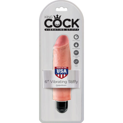KING COCK 6 VIBRADOR STIFFY FLESH - 002
