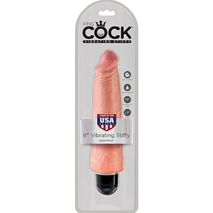 KING COCK 8 VIBR STIFFY FLESH - 002