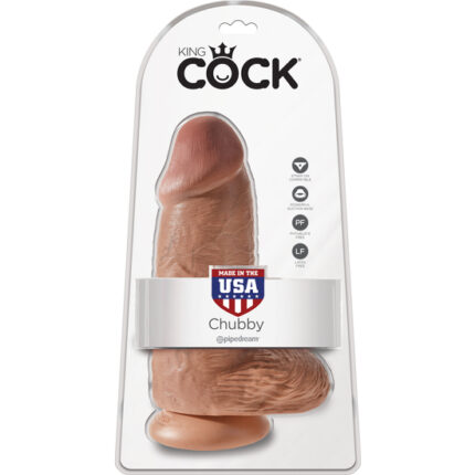 KING COCK CHUBBY PENE CON TESTÍCULOS 23CM MULATO - 002