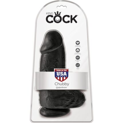 KING COCK CHUBBY PENE CON TESTÍCULOS 23CM NEGRO - 002