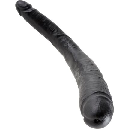 KING COCK DOBLE PENE REALISTICO CONICO NEGRO - 002