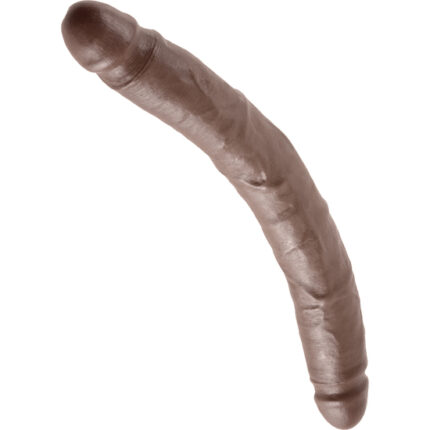 KING COCK DOBLE PENE REALISTICO DELGADO MARRON - 001
