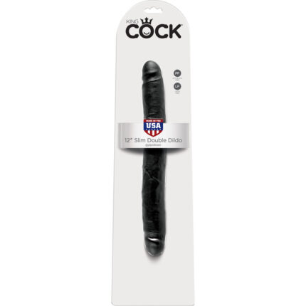 KING COCK DOBLE PENE REALISTICO DELGADO NEGRO - 002
