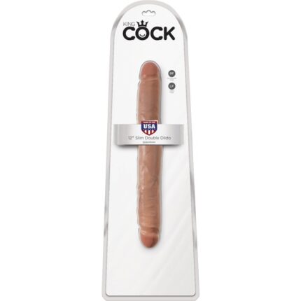 KING COCK PENE DELGADO DOBLE PENETRACIÓN 30CM MULATO - 002