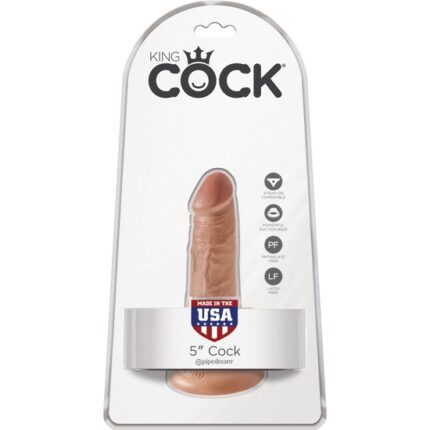 KING COCK PENE REALÍSTICO 14CM MULATO - 002