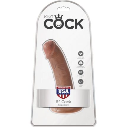KING COCK PENE REALÍSTICO 15CM MULATO - 002